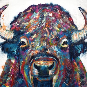 bison in colors