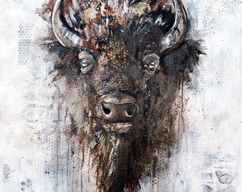 Bison, Yellowstone National Park, Bison, Buffalo, American Bison,  Bison Painting,  American Bison.