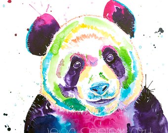Panda Watercolor Art Print