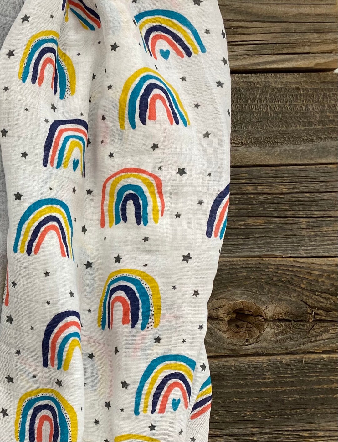 Rainbow Swaddle Blanket, Rainbow Baby, 47 X 47 Swaddle Blanket, Girl