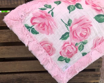 Minky und Musslin Lovey, 52 Auswahlmöglichkeiten, Baby Schmusedecke, Weiche Decke, Schmusedecke, Minky Decke, kleine Babydecke, Sensorisches Spielzeug