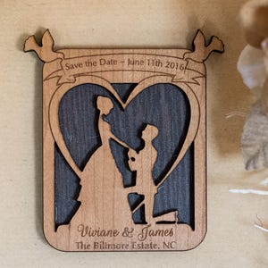 Custom Save-The-Date magnets 10,  Wood Save the Date magnet , Rustic Save the date, Engraved Save the dates, Wedding magnets, unique magnet