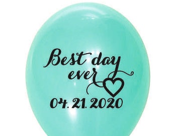 Wedding Balloon, personalized balloon, custom wedding balloon, name balloon, latex balloon, turquoise balloon, mr and mrs balloon, bespoke