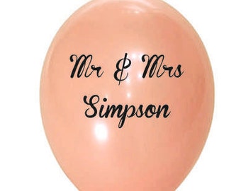 peach balloon, custom balloons, personalized balloons, name balloons, wedding balloons, wedding invitation balloons, party balloons, latex