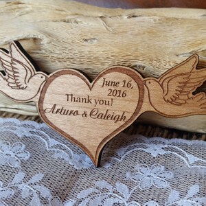 Magnet wedding favor wood wedding favor unique wedding favor rustic wedding favor thank you favor thank you cards thank you gift wooden gift