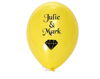 Name balloon, custom balloon, personalized balloons, yellow balloon, handmade balloon, latex balloon, mr and mrs balloon, party balloon