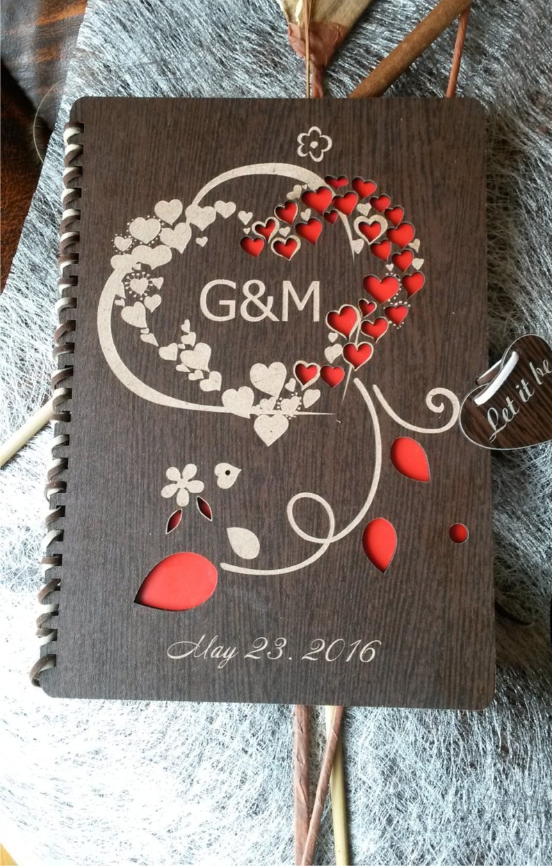 Custom Wedding Guest Book Rustic Guest Book Wood Guest Book Etsy