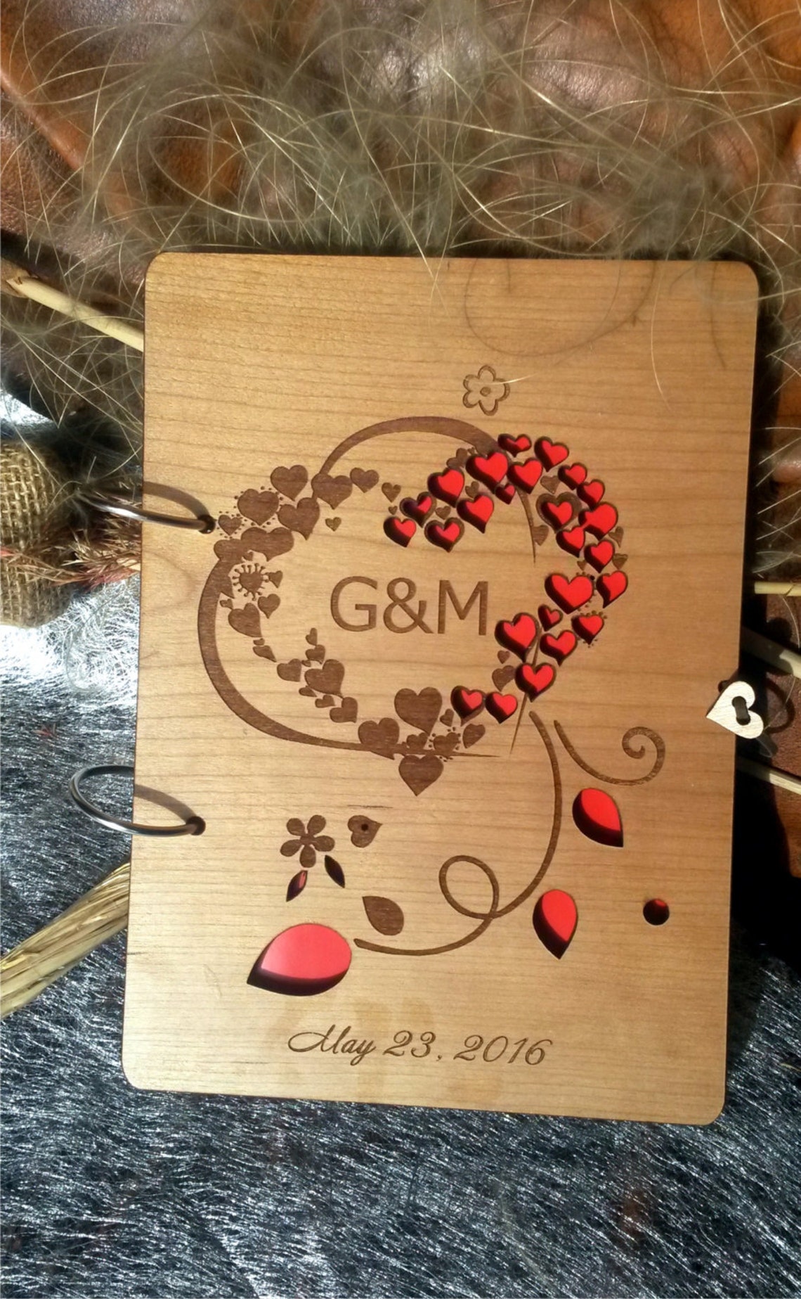 Custom Wedding Guest Book Wood Rustic Wedding Guest Book Etsy