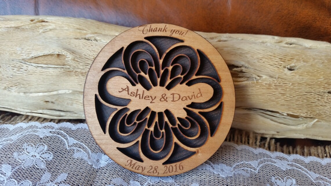 Laser Cut Thank You Cards Rustic Thank You Card Wood Etsy