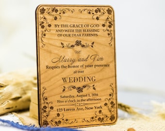 Country wedding invitations (10)/ wood Wedding invitations/ Unique wedding invitation/ vintage wedding invitation/ Rustic wedding suite