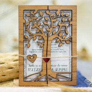 wooden wedding card, rustic wedding invitation 60 engraved wedding card, handmade card wedding, laser cut invitations, unique wedding invite