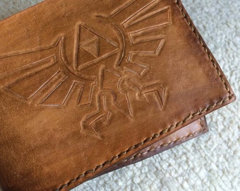 Legend of Zelda Inspired Leather Triforce Wallet