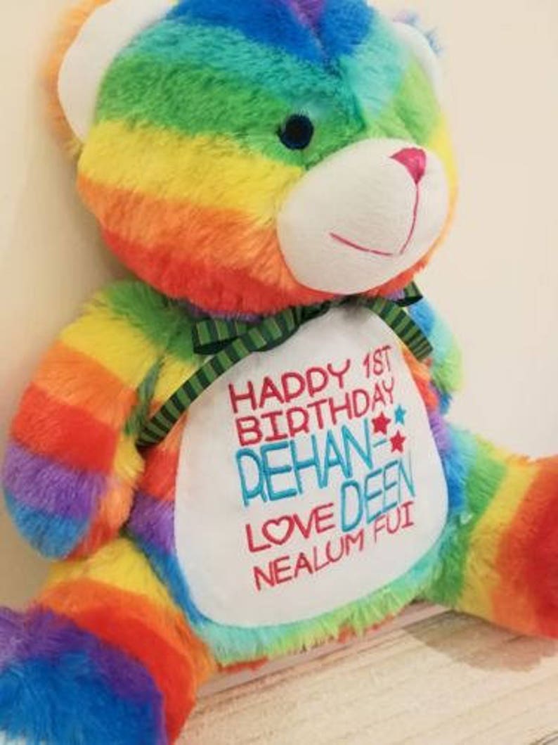rainbow baby teddy