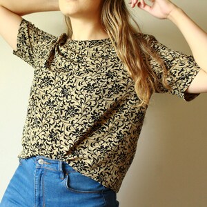 1990&#39;s Patterned Blouse