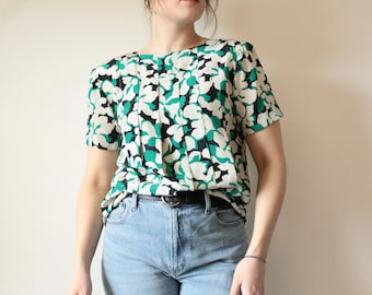 1980's Vintage Floral Blouse