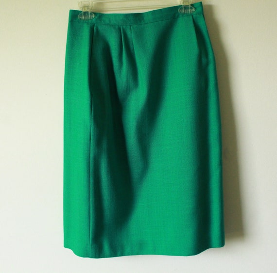 1990's Green A-Line Skirt - image 4