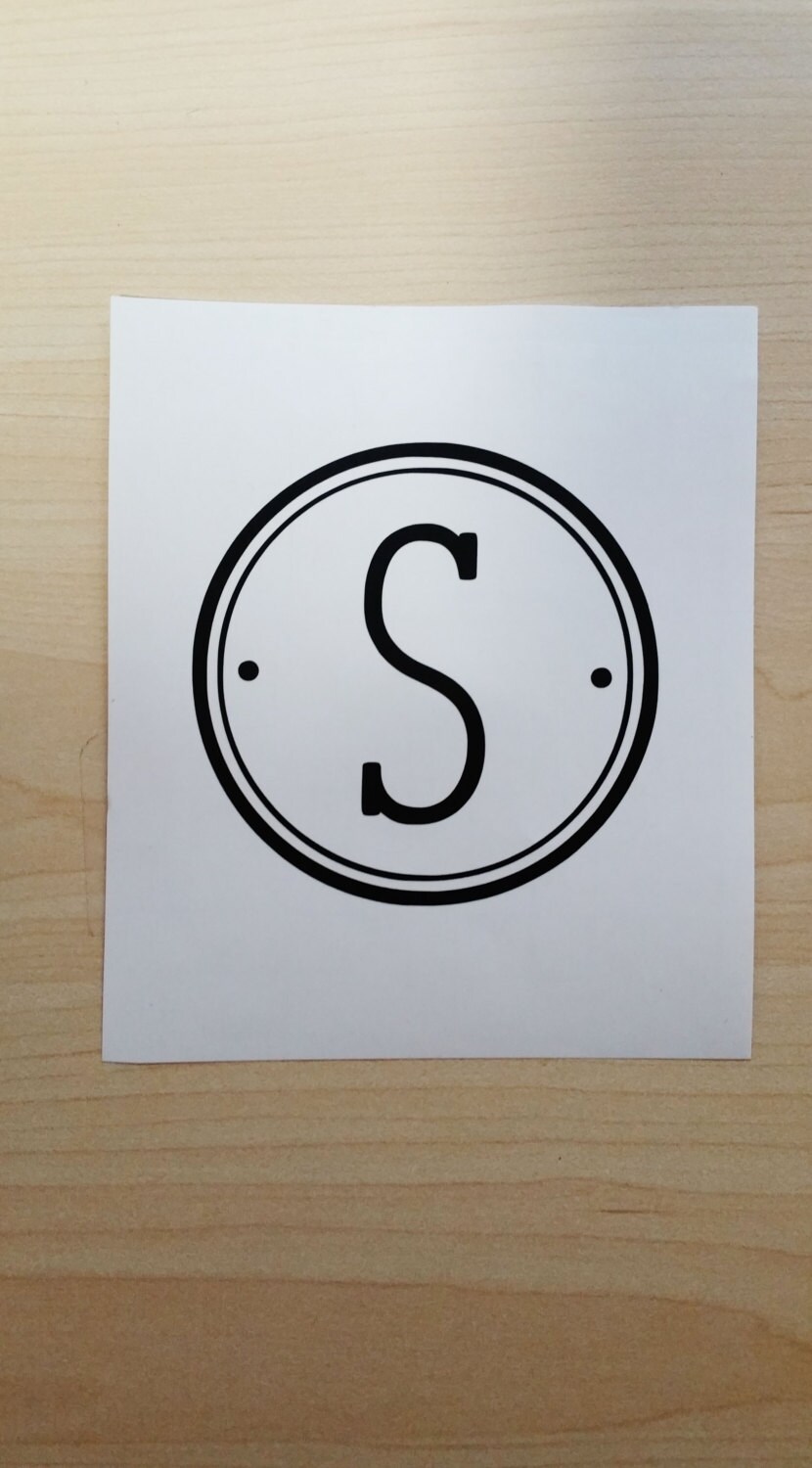 Yeti Rambler Decal, Yeti Decal, Yeti Cup, Circle Monogram decal,  let…