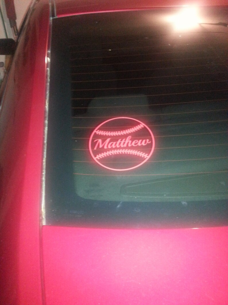 Baseball Decal Vinyl Baseball Baseball Personalized Etsy