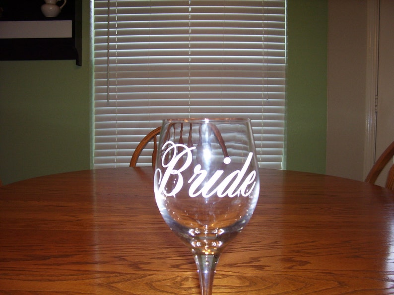 Bride Decal Wedding Decal Wine Glass Sticker Etsy