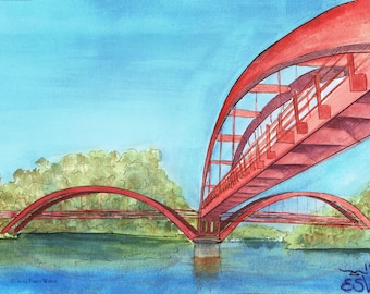 Tridge | Matted Print 8.5 x 11 in | Michigan Art