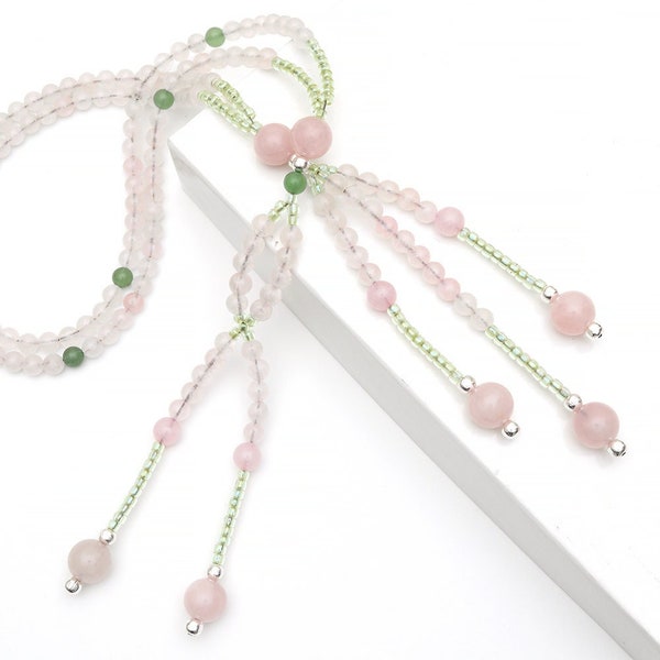 Rose Quartz - Nichiren Juzu Beads - SGI Beads - Buddhist Prayer Beads - FREE US Shipping