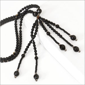 Matte Classic Black Round Crystal - Nichiren Juzu Beads - SGI Beads - Buddhist Prayer Beads