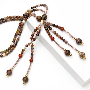 Fancy Jasper - Nichiren Juzu Beads - SGI Beads - Buddhist Prayer Beads - FREE US Shipping