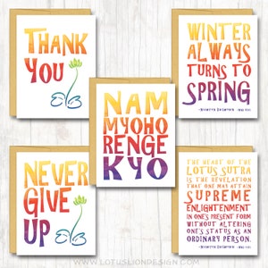 Nichiren Grußkarten Sortiment - Nichiren Buddhistische Grußkarten - Box Set mit 10 Karten
