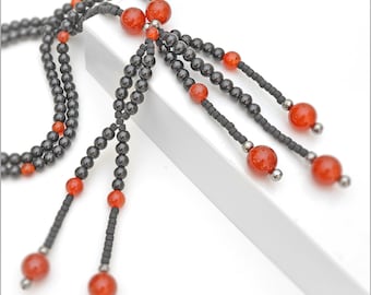 Onyx and Carnelian Nichiren Juzu Beads: SGI Buddhist Prayer Beads