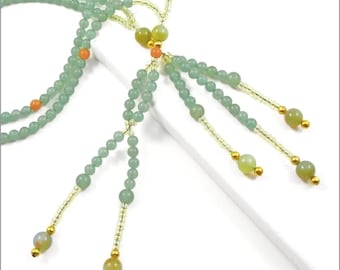 Green Aventurine Nichiren Juzu Beads: SGI Buddhist Prayer Beads