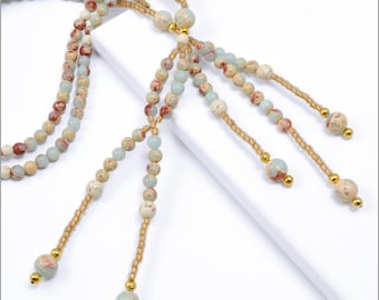 Impression Jasper Nichiren Juzu Beads: SGI Buddhist Prayer Beads
