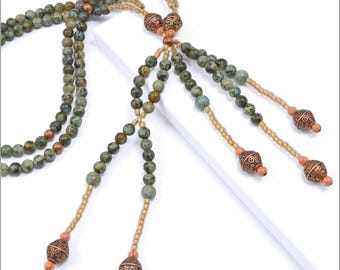 African Turquoise Nichiren Juzu Beads: SGI Buddhist Prayer Beads