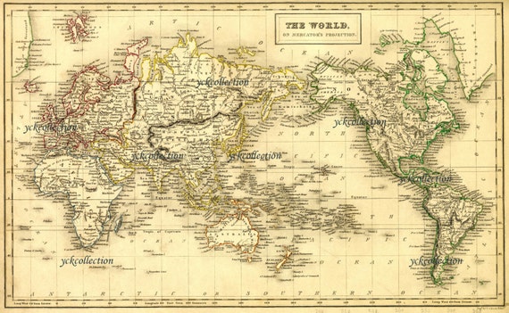 楽天市場】世界 地図 A2 ポスター ( THE WORLD MAP Upside Down