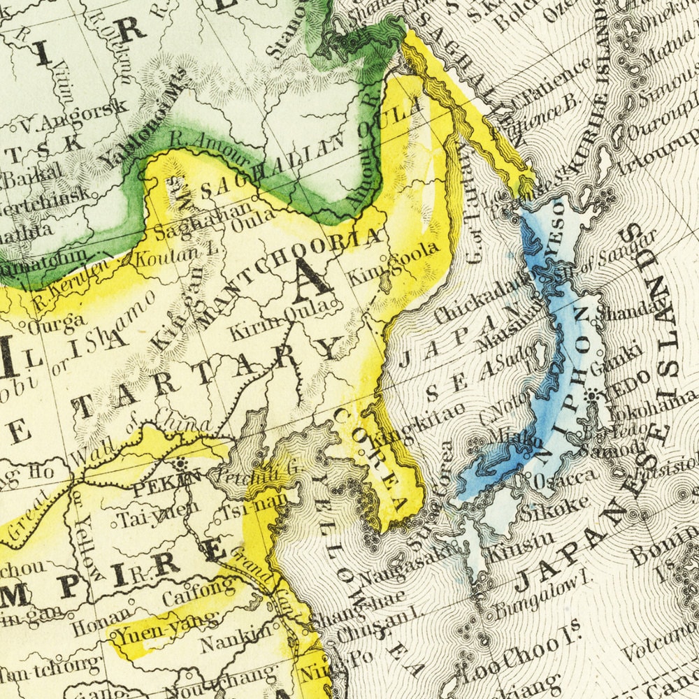 特撮 Collecting Antique Maps Antique Map of Asia 8” X 10” to 32” X 40” Pixels Vintage