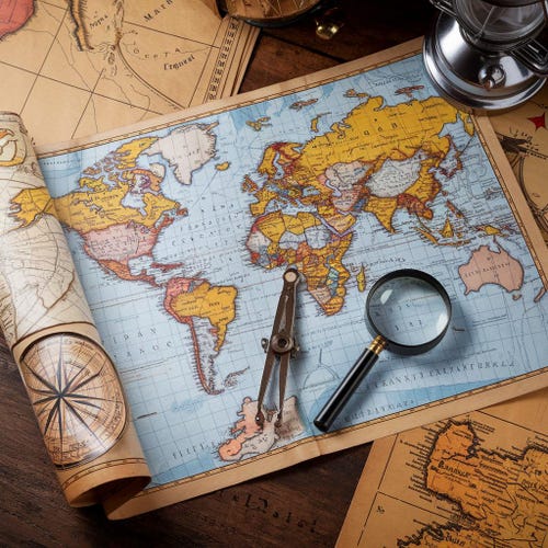 Vintage World Map (1840): Ultra High Resolution Digital Download