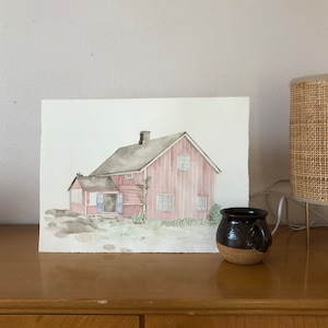 House portrait, house commission, home, cottage, house moving present