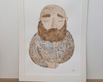 Hope Sailor, original watercolour illustration