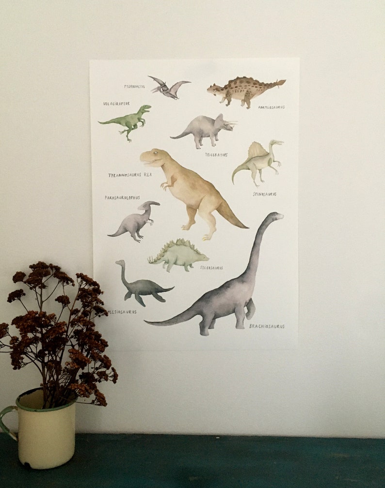 Dinosaur Poster, Print, Kids Room, Childrens Room, Decoration - Etsy