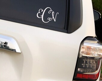 Monogram Car Decal, Monogram Decal, Monogram Decal for Car, 4 Letter ...
