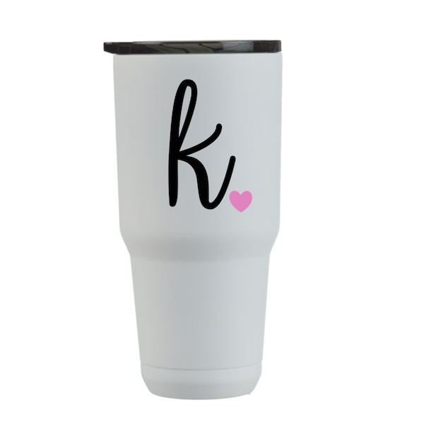 Calcomanía de una sola letra, calcomanía con letra, calcomanía para taza Yeti, calcomanía para auto, calcomanía con monograma, calcomanía de vinilo, calcomanía de vinilo