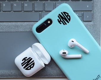 Small Monogram, Airpod Monogram, Little Monogram, Monogram Decal, 1 Inch Monogram, Monogram Bundle, Vinyl Monogram Sticker, Decal for Phone