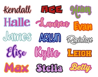 Vinyl Name Decal for Water bottle, laptop, tumbler cup and more, Waterproof Name Sticker, Name Labels