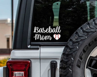 Baseball Mom Car Decal, Vinyl Decal for Car, Baseball Mama Sticker, Vinyl Decal, Baseball Sticker, Gift For Mom