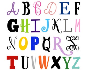 Vinyl Letter Decal - One Letter Decal - Initial Decal Sticker - One Letter Monogram - One Initial Decal - One Initial Monogram