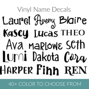 Vinyl Name Decal - NEW FONTS, Custom Name Decal, Name Decal for Tumbler, Name Stickers for Cups, Name Decals, Yeti Name Decal