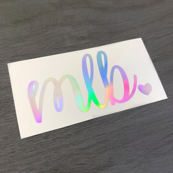 Holographic Monogram Decal, Car Decal, Vinyl Decal, Yeti Decal, Iridescent Decal, Holographic Decal, Monogram Sticker, Car Decal for Women