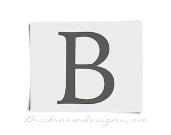 Initial Decal - Letter Decal - One Initial Decal - Vinyl Letter Decal - Letter Sticker - Single Letter Decal - Vinyl Sticker