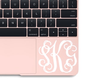 Vinyl Monogram Decal Sticker for Laptop - Vinyl Monogram Decal - Laptop Decal - Vinyl Monogram Decal - Initial Decal - Vine Decal, Yeti