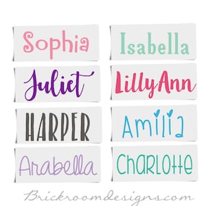 Vinyl Name Decal, Personalized Name Labels, Vinyl Name Sticker, Name Labels for School and More