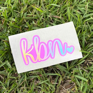 Holographic Monogram Decal, Layered Monogram, Car Decal, Vinyl Decal, Yeti Decal, Iridescent Decal, Monogram Sticker, Car Decal for Women